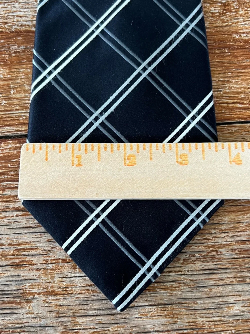 Donald J Trump Signature Collection 100% Silk Tie Handmade Black Grey White
